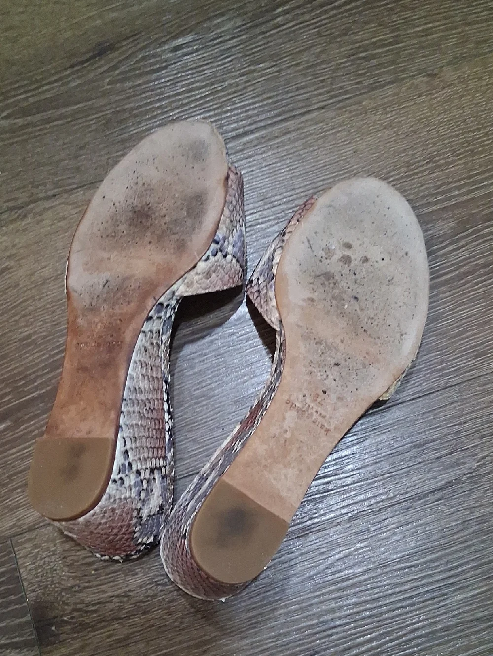 kate spade Multicolor Snakeskin-Print Slide Mules